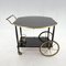 Italienischer Mid-Century Barwagen aus Messing & gebeiztem Mahagoni in Hochglanz-Finish, 1960er 4