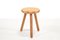 Mid-Century Birch Wooden Stool, 1950s 1