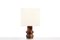 Vintage Wooden Table Lamp with Square Shade, 1970s, Image 1