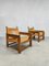 Brutalist Safari Leather Lounge Chairs, 1970s, Set of 2, Image 4