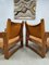Brutalist Safari Leather Lounge Chairs, 1970s, Set of 2 5