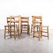 Church Chapel Dining Chairs in Ash, 1940s, Set of 6 3