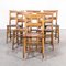 Church Chapel Dining Chairs in Ash, 1940s, Set of 6 1