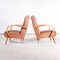 French Upholstered Bentwood Armchairs, 1960s, Set of 2, Image 4