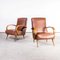 French Upholstered Bentwood Armchairs, 1960s, Set of 2 1