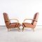 French Upholstered Bentwood Armchairs, 1960s, Set of 2 7