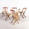 Beech Folding Chairs, 1960s, Set of 6 6