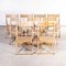 Beech Folding Chairs, 1960s, Set of 9, Image 5