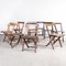 Beech Folding Chairs, 1960s, Set of 9 3