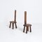Brutalist Wabi-Sabi Chairs, 1970s, Set of 2 3