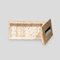 Caja de mármol travertino con placa plateada, Italia, años 50, Imagen 2