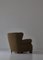Danish Modern Easy Chair in Elm & Savak Wool from Fritz Hansen, Denmark, 1940s 9