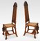 Stühle aus Eiche mit hoher Rückenlehne, 1890er, 8 . Set 5