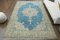 Vintage Turkish Blue Wool Oushak Rug Anatolia, 1960s 1