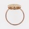 20th Century 18 Karat French Diamonds Rose Gold Minerva Round Shape Ring, 1890s 10