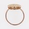 20th Century 18 Karat French Diamonds Rose Gold Minerva Round Shape Ring, 1890s, Image 10