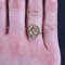 20th Century 18 Karat French Diamonds Rose Gold Minerva Round Shape Ring, 1890s 7
