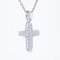 18 Karat Modern Diamond Paving White Gold Cross Pendant, Image 5