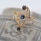 Französischer 18 Karat Saphir Diamanten Gelbgold Ring, 1960er 3