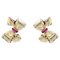 18 Karat Yellow Gold & Ruby Ear Clip, 1950s, Set of 2, Image 1