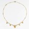 Art Nouveau 18 Karat French Pearl Yellow Gold Drapery Necklace, 1890s, Image 3