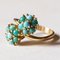 Vintage 18k Gold You and Me Ring with Turquoises, 1960s 3