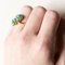 Vintage 18k Gold You and Me Ring with Turquoises, 1960s, Image 12
