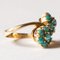 Vintage 18k Gold You and Me Ring with Turquoises, 1960s 7