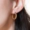 Vintage 18k Gold Hoop Earrings, 1970s, Image 2