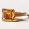 Vintage 18k Gold Cocktail Ring with Synthetic Orange Sapphire, 1960s, Image 2