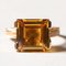 Vintage 18k Gold Cocktail Ring with Synthetic Orange Sapphire, 1960s 1