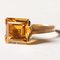 Vintage 18k Gold Cocktail Ring with Synthetic Orange Sapphire, 1960s, Image 3