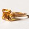 Vintage 18k Gold Cocktail Ring with Synthetic Orange Sapphire, 1960s, Image 4