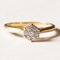 Anello Daisy vintage in oro 18k con diamanti, anni '70, Immagine 1