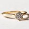Vintage 18k Gold Diamond Daisy Ring, 1970s 8