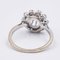 Vintage 18k White Gold Center Diamond & Diamond Outline Ring, 1960s 5