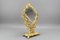 French Louis XIV Style Bronze and Brass Faceted Table Mirror, 1920s, Image 6