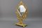 French Louis XIV Style Bronze and Brass Faceted Table Mirror, 1920s, Image 15
