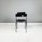 Italienische Moderne Stühle aus schwarzem Leder & Metallrohr, 1980er, 4 . Set 8