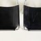 Sillas italianas modernas de cuero negro y metal tubular, años 80. Juego de 4, Imagen 10