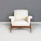 Mid-Century Modern Italian White Cotton & Beech Armchairs, 1960s, Set of 2 6
