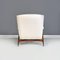 Mid-Century Modern Italian White Cotton & Beech Armchairs, 1960s, Set of 2 9