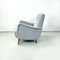 Mid-Century Modern Italian Armchairs in Light Gray Velvet & Wood, 1960s, Set of 2, Image 4