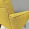 Mid-Century Modern Italian Armchairs in Yellow Fabric & Wood, 1960s, Set of 2, Image 9