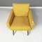 Poltrone Mid-Century moderne in legno e tessuto giallo, Italia, anni '60, set di 2, Immagine 7