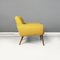 Mid-Century Modern Italian Armchairs in Yellow Fabric & Wood, 1960s, Set of 2 4