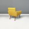 Mid-Century Modern Italian Armchairs in Yellow Fabric & Wood, 1960s, Set of 2 5