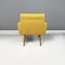 Mid-Century Modern Italian Armchairs in Yellow Fabric & Wood, 1960s, Set of 2 6