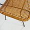 Mid-Century Modern Italian Wicker & Black Metal Chairs, 1960s, Set of 6, Image 14