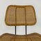 Moderne italienische Mid-Century Stühle aus Korbgeflecht & schwarzem Metall, 1960er, 6 . Set 13